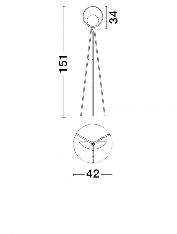 Lampa podłogowa na trójnogu CATIAMAR LE44958 Luces Exlusivas
