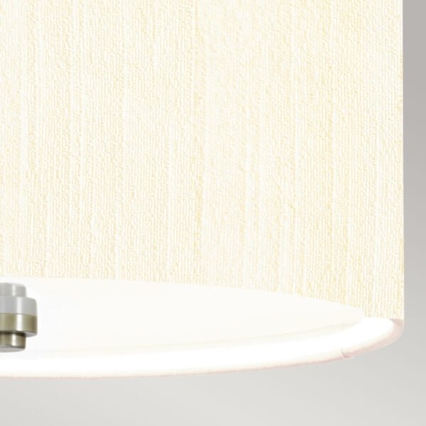 Lampa wisząca 36 cm Pearce 3 źródła światła polerowany chrom jedwabny abażur minimalistyczna DL-PEARCE14-3LT-IV-PC ELSTEAD LIGHTING