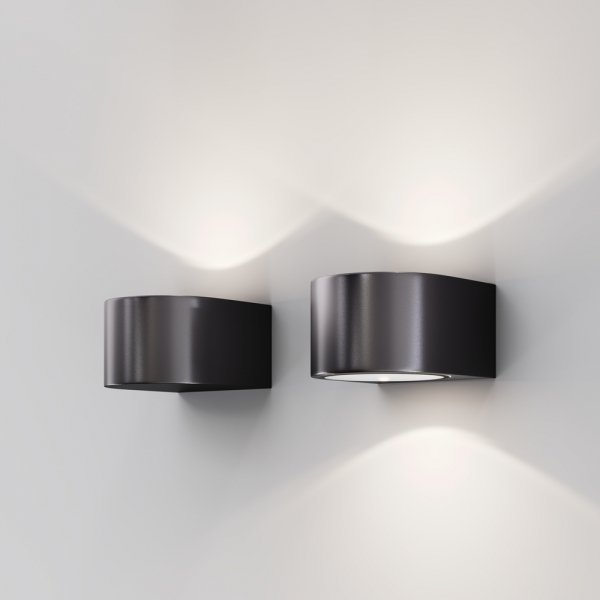 Nowoczesny kinkiet elewacyjny zewnętrzny LED aluminium grafitowy podświetlający ścianę Blow MAYTONI O435WL-L10GF3K