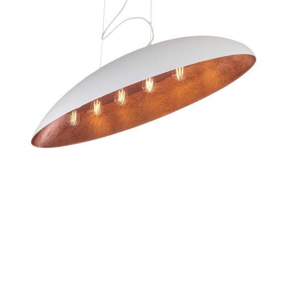 Biało Miedziana Lampa Wisząca CANOE White/Copper 10326 Nowodvorski Lighting