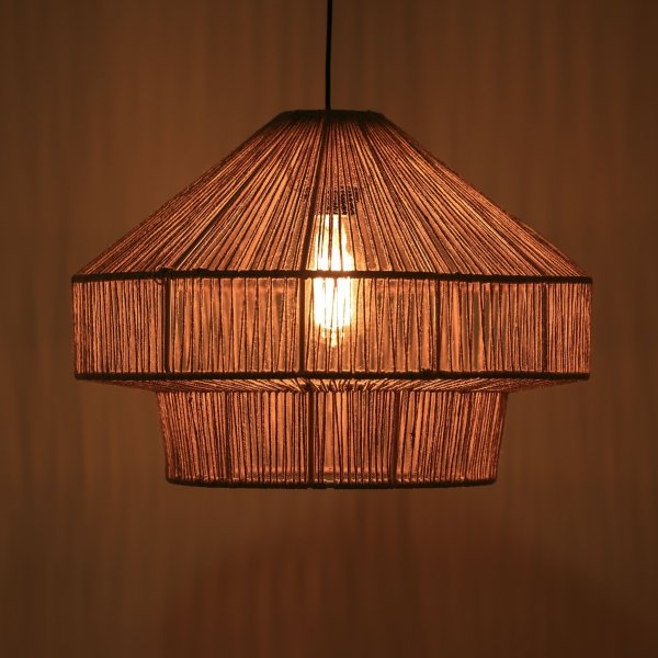 Lampa sufitowa jutowa 41x41x28cm