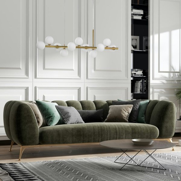 Lampa wisząca czarna listwa mleczne szklane okrągłe klosze molekularna minimalistyczna klasyczna elegancka MINI MOON ST-8118P-11 black Step Into Design