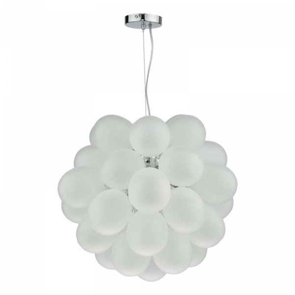 Nowoczesna Lampa Wisząca Białe Kule Szklane BUBBLES BUB0602 DAR LIGHTING