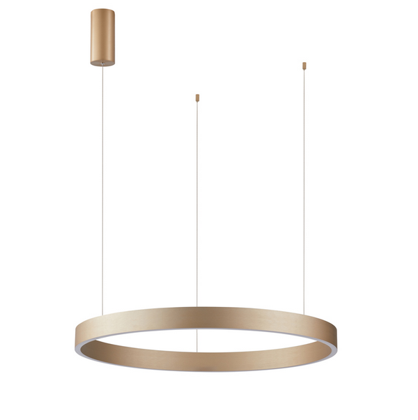  Złota Nowoczesna Okrągła Lampa Wisząca Dwustronna LED BRASCO UP DOWN PND-56215D-060RPP-GD-3KS4K-TRDIMM ITALUX