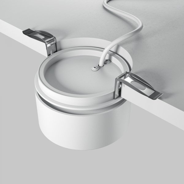 Lampa sufitowa lampa wbudowana tuba regulowana LED aluminium biała ONDA MAYTONI DL024-12W-DTW-W