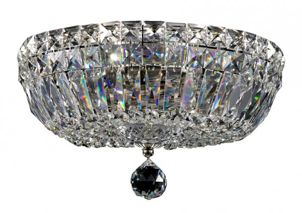 Lampa Sufitowa Żyrandol Glamour Kryształowy Nikiel Okrągły Basfor MAYTONI DIA100-CL-03-N