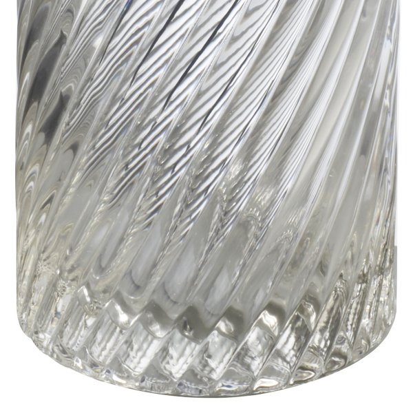 Lampka stołowa nocna LED dekoracyjna szklana transparentna falista struktura designerska nowoczesna CLARO ST-8895T Step Into Design