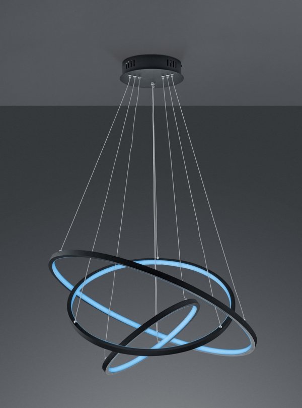 Lampa wisząca LED zmienna barwa światła pilot okrąg pierścień minimalistyczna nowoczesna Trio 352710342 LED 78W 3000 - 6000 K
