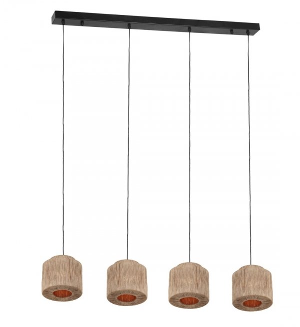 Naturalna lampa wisząca w stylu boho abażur z juty SMILLA 366800436 TRIO