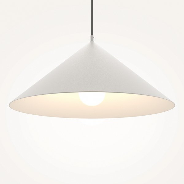 Nowoczesna Lampa Wisząca Basic Colors Maytoni MOD167PL-01W Stożkowy Kształt Biała