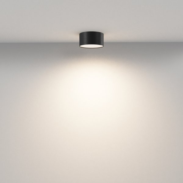 Lampa sufitowa LED nowoczesna aluminium czarna ZON MAYTONI C032CL-12W3K-RD-B