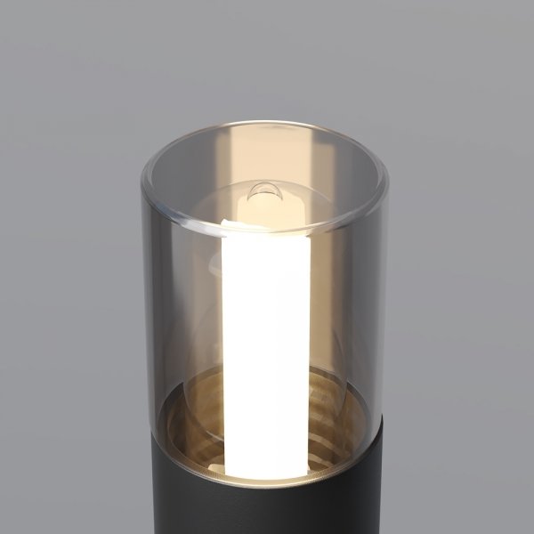 Minimalistyczny słupek ogrodowy zewnętrzna lampa grafitowa tuba Glide MAYTONI O437FL-01GF