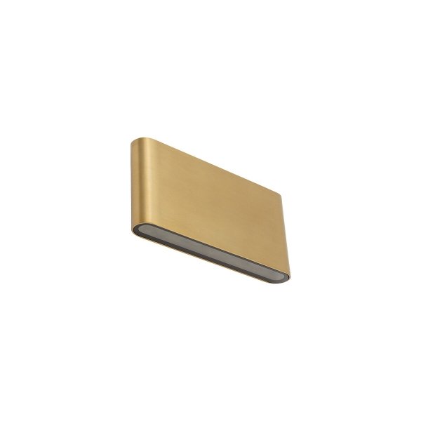Kinkiet ogrodowy zewnętrzny, Lampa ścienna GÓRA-DÓŁ SEMI LED M BRASS 11366 NOWODVORSKI