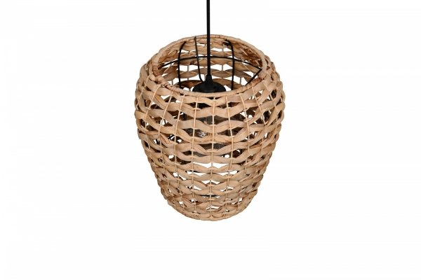 Lampa wisząca pleciona hiacynt wodny kolor naturalny owalna boho rystykalna industrialna minimalistyczna JEAN R36221036 Rl