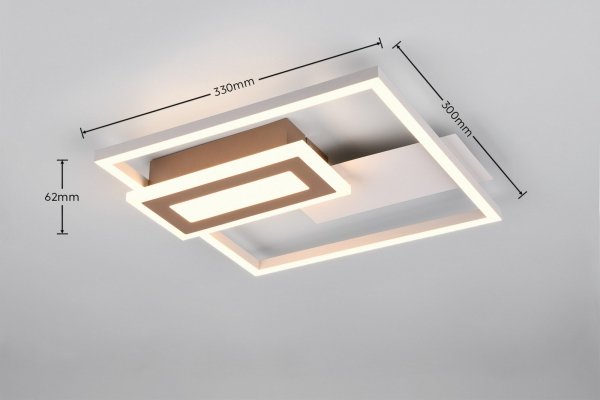 Kwadratowy plafon sufitowy LED 22W Spiro RL R67862176