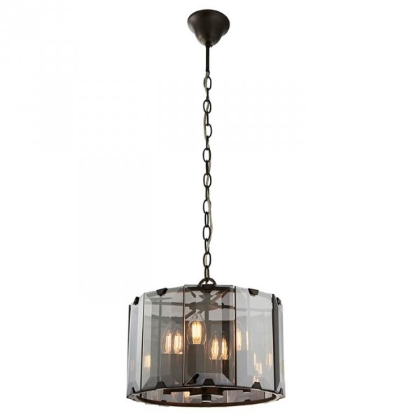 Szklana Lampa Wisząca Dymiony Klosz CLOONEY 61281 ENDON