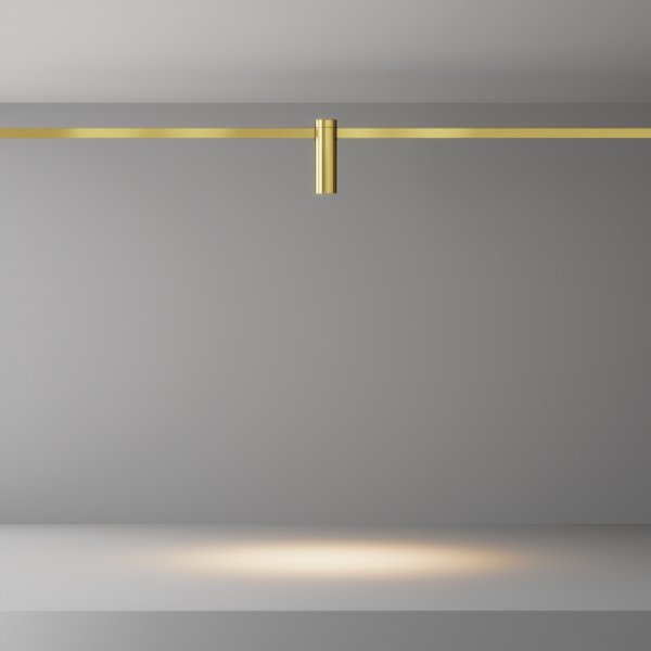 Ścieżka świetlna lampa szynowa LED aluminium mosiądz Focus LED MAYTONI TR143-1-5W2.7K-W-BS-DE
