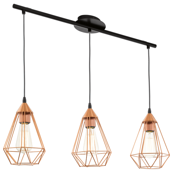 MIEDZIANA LAMPA WISZĄCA VINTAGE EGLO TARBES COPPER 94195 NAD STÓŁ