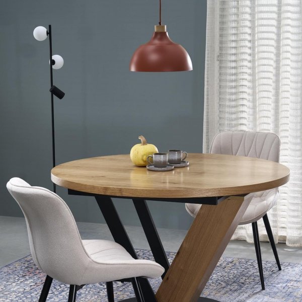 Minimalistyczna lampa wisząca w stylu rustykalnym kolor brick z elementem drewnianym CAP BRICK 6927 TK-Lighting 