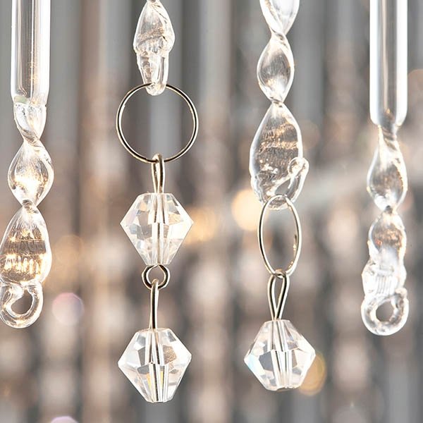 Szklany Żyrandol Glamour Elementy Chrom CAMILLE CAMILLE-24CH ENDON