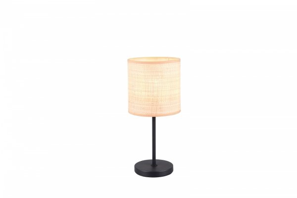 Lampka stołowa nocna pleciona z rafii kolor naturalny owalna boho rustykalna industrialna minimalistyczna klasyczna AIMEE R51851036 Rl 