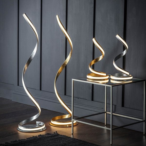 Designerska Lampa Podłogowa Nowoczesna LED Złota ARIA 95841 ENDON