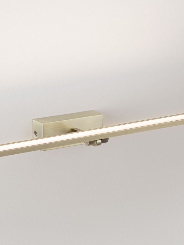 Lampa ścienna kinkiet LED złoty nad lustro listwa regulowana minimalistyczny IP44 ALFAS LE45785 Luces Exclusivas