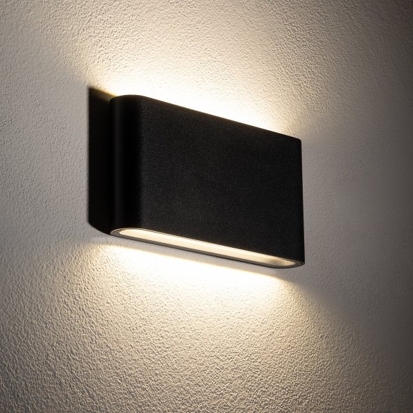 Zewnętrzny elewacyjny kinkiet czarny SEMI LED M IP54 2x5W 3000K Nowodvorski Lighting 11364