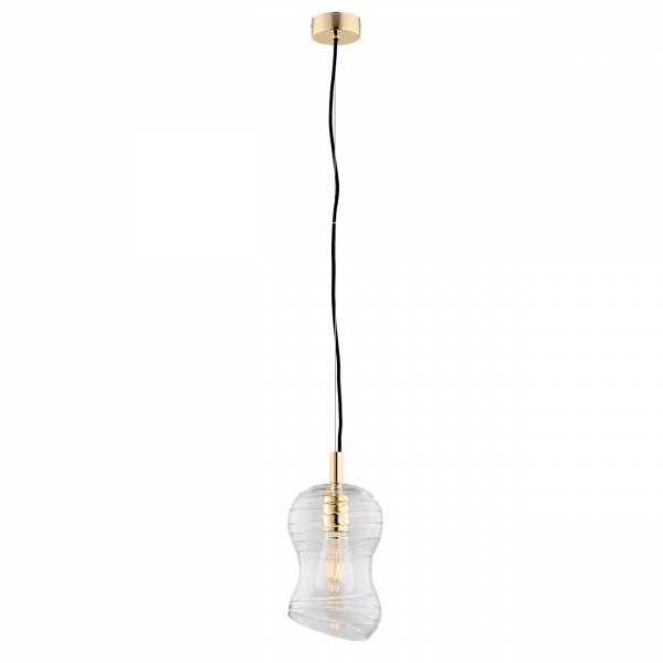 Zjawiskowa elegancka lampa wisząca z kryształu czarno -złote elementy pokój dzienny przedpokój DEPORTIVO 4742 Argon