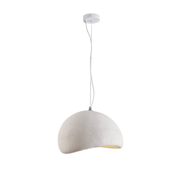 Dekoracyjna nowoczesna biała lampa wisząca designerski styl STONE DN426-600