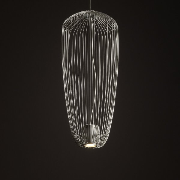 Nowoczesna Lampa Wisząca w Stylu Loft Szara PUMPKIN S SILK GRAY 11242 NOWOVORSKI