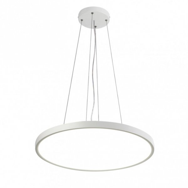 Biała Nowoczesna Okrągła Lampa Wisząca LED CALVI PND-35263-400R-32W-WH ITALUX