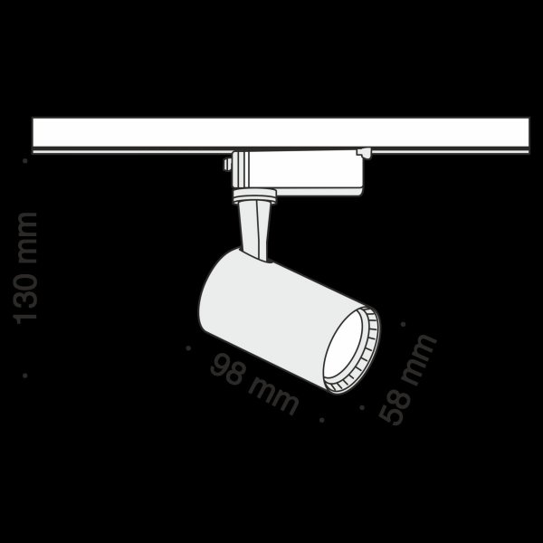 Oprawa LED do zamontowania na szynie MAYTONI Vuoro TRACK TR003-1-6W3K-B