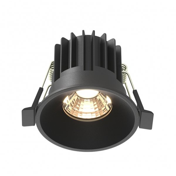 Czarna Oprawka Wpuszczana Downlight Round Maytoni DL058-7W3K-B