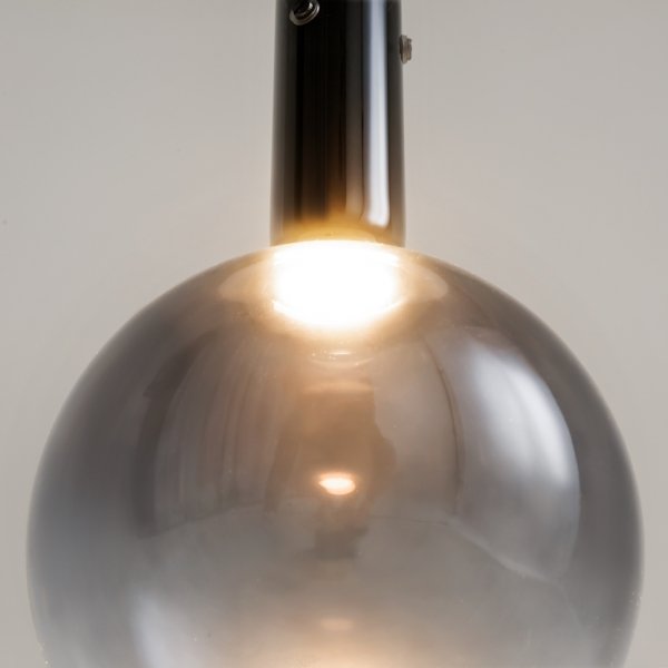 Nowoczesna Lampa Wisząca LED Czarny Szklany Klosz Kula NEBULA MOD182PL-L4B3K MAYTONI