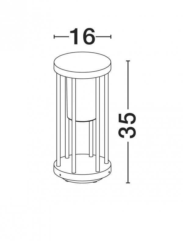 Lampa ogrodowa aluminiowa kolor antracyt minimalistyczna nowoczesna możliwość ściemniania IP65 MONTIVA LE75172 Luces Exclusivas