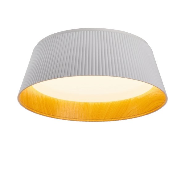 Nowoczesny biały plafon sufitowy FRILL LED karbowany klosz ST-DL6487-C-WH Step Into Design