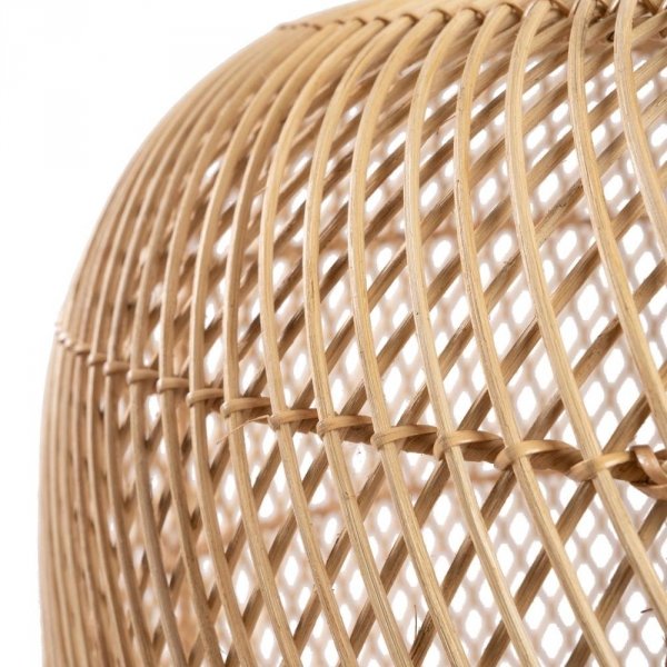 Rattanowa Lampa Wisząco Stojąca w Stylu Boho Naturalna BATU BAYU048N-M BAZAR BIZAR
