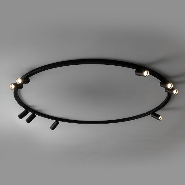 Nowoczesna lampa sufitowa czarny minimalistyczny plafon FOURTY ROUND IX BLACK 11950 Nowodvorski Lighting 