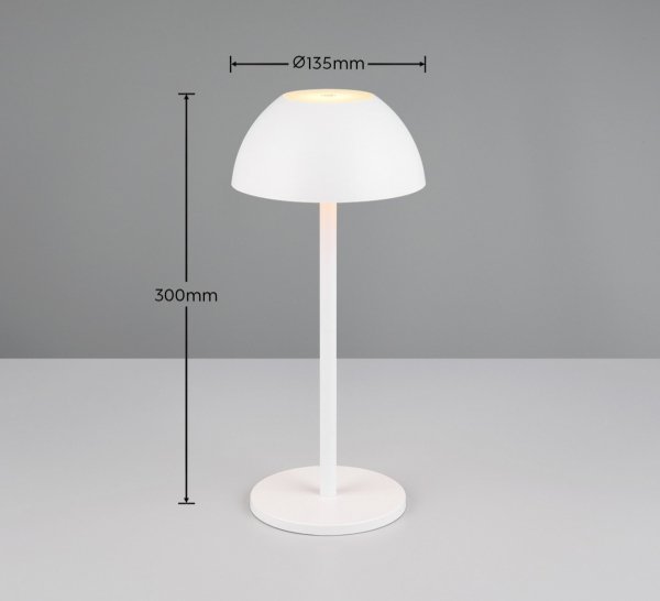 Nowoczesna Akumulatorowa Lampka Przenośna Biała RICARDO R54106131 RL