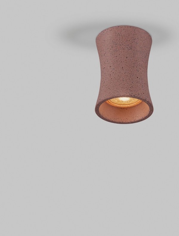 Plafon klasyczny minimalistyczny uniwersalny czerwony betonowy tuba możliwość ściemniania BELVIRO LE45298 Luces Exclusivas