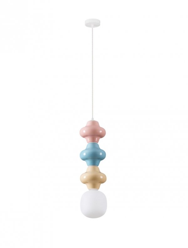Designerska Lampa Wisząca z Ceramiki Kolorowa Luces Exclusivas VILROSA LE44565
