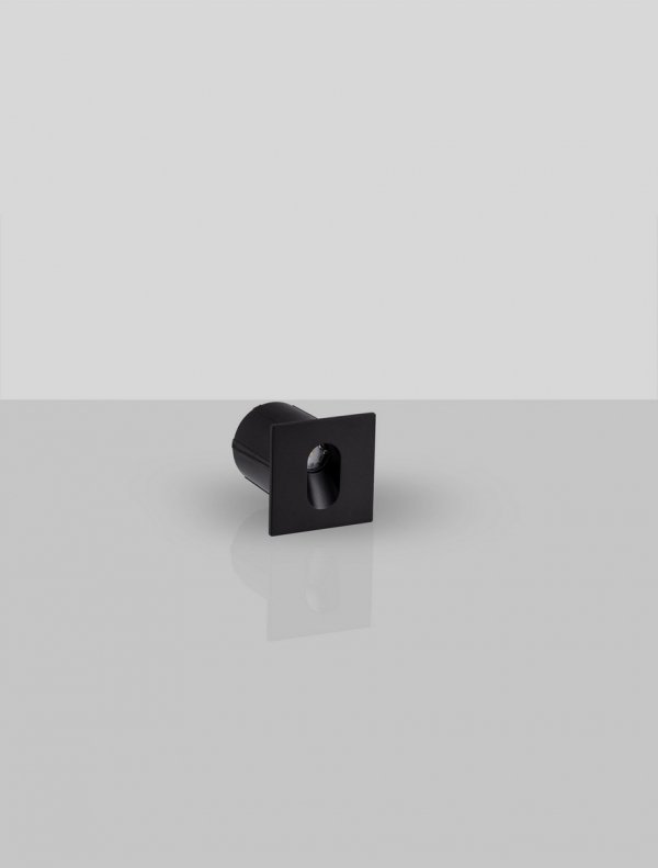 Oprawa wpuszczana kinkiet LED kolor antracyt kwadratowa minimalistyczna nowoczesna IP65 ZALIRCO LE75332 Luces Exclusivas