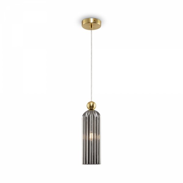 ZŁOTA Lampa Wisząca w Stylu Art Deco Maytoni ANTIC MOD302PL-01GR Zwis Szklany Klosz GLAMOUR