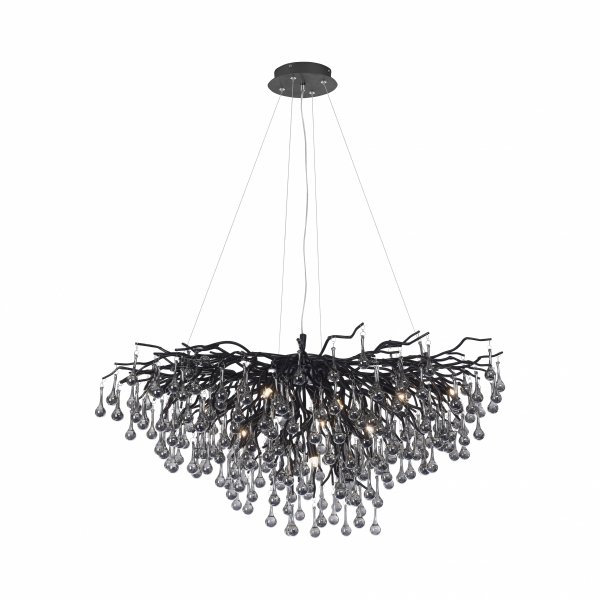 Lampa Wisząca ICICLE 2192-18 Zuma Line Czarny | Nowoczesny Żyrandol 11xG9