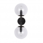 Czarny Kinkiet Loft LIGHT PRESTIGE DORADO LP-002/2W BK Transparentny 