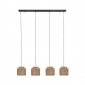Naturalna lampa wisząca w stylu boho abażur z juty SMILLA 366800436 TRIO 