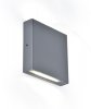 Lampa zewnętrzna kinkiet LED nowoczesna minimalistyczna szara aluminiowa kwadratowa PILI IP54 5102601125 LUTEC 
