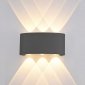 KINKIET ELEWACYJNY LED ITALUX ORTELO OWL-451-3-BL CZARNY DEKORACYJNE PODŚWIETLENIE 