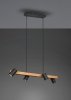 Lampa Wisząca 4 Czarne Tuby Metalowe Na Drewnianej Belce TRIO MARLEY 312490432 